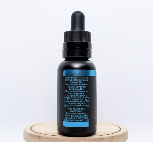 The Ingredient Label of Our Serenity CBD Oil Tincture