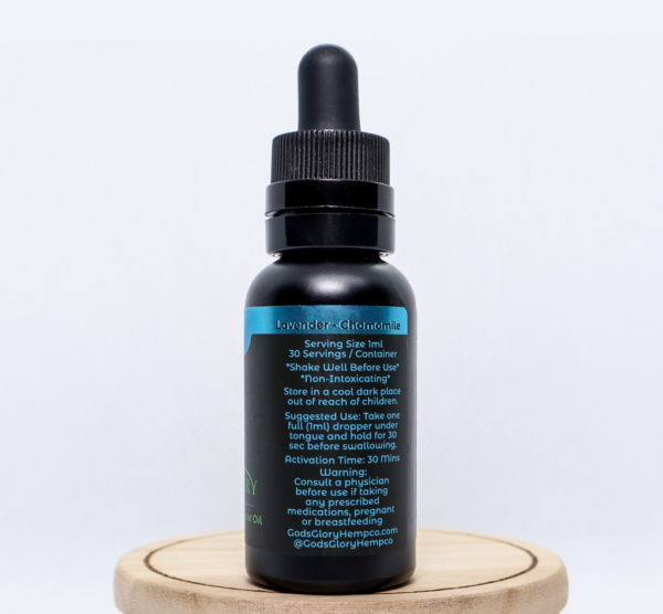 The Suggested Serving and Use Label of Our Serenity CBD Oil Tincture